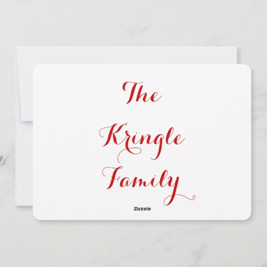 HO HO HO FEIERTAGSKARTE (Rückseite)