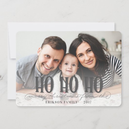 HO HO HO FEIERTAGSKARTE (Vorderseite)