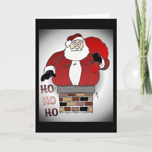 Ho Ho Ho Feiertagskarte (Vorderseite)