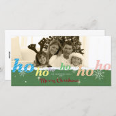 HO-HO-HO FEIERTAGSKARTE (Vorne/Hinten)