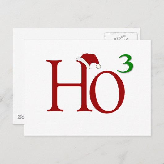 Ho Ho Ho Feiertagspostkarte (Vorne/Hinten)