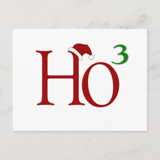 Ho Ho Ho Feiertagspostkarte (Vorderseite)