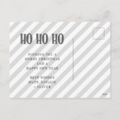 HO HO HO FEIERTAGSPOSTKARTE (Rückseite)