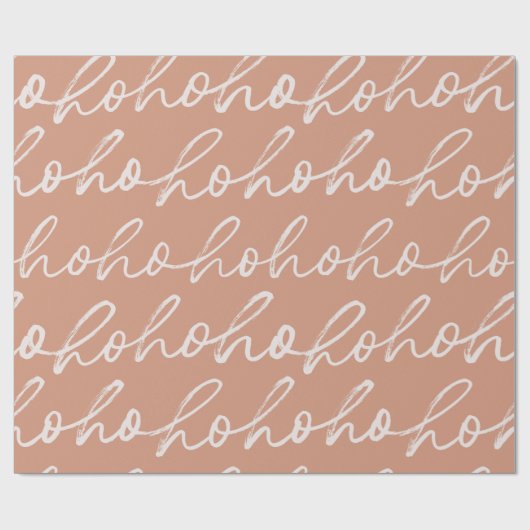 "Ho Ho Ho", festes Skriptmuster Geschenkpapier (Flach)
