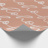 "Ho Ho Ho", festes Skriptmuster Geschenkpapier (Ecke)