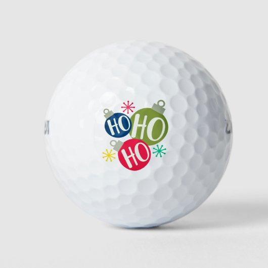 Ho Ho Ho Festliche Weihnachtsdekorationen Feiertag Golfball (Vorderseite)