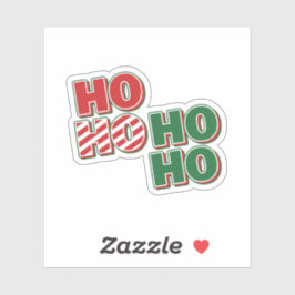 HO HO HO Fette klassische Weihnachtstypografie Aufkleber