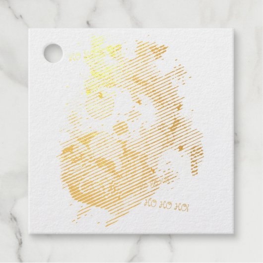 Ho Ho Ho! Foil Gift & Favor Tag (Vorderseite)