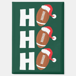 Ho Ho Ho Football | Funny Christmas Season Humor Magnet