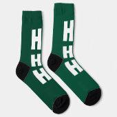 Ho Ho Ho Football | Funny Christmas Season Humor Socken (Rechts)