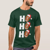 Ho Ho Ho Football | Funny Christmas Season Humor T-Shirt (Vorderseite)