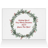 Ho Ho Ho - Foto des Kindes - Frohe Weihnachtskarte (Innenansicht Horizontal (Oben))