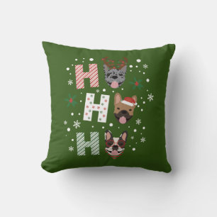 Ho Ho Ho French Bulldog Frohe Weihnachten Kissen