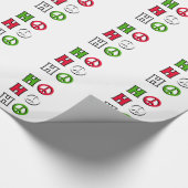 Ho Ho Ho Frieden Geschenkpapier (Ecke)
