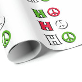 Ho Ho Ho Frieden Geschenkpapier (Rolleneckpunkt)