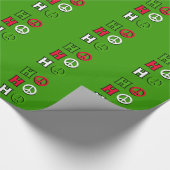 Ho Ho Ho Frieden Geschenkpapier (Ecke)