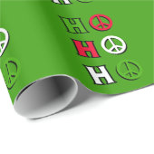 Ho Ho Ho Frieden Geschenkpapier (Rolleneckpunkt)