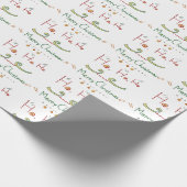 HO HO HO frohe Weihnacht-Packpapier Geschenkpapier (Ecke)