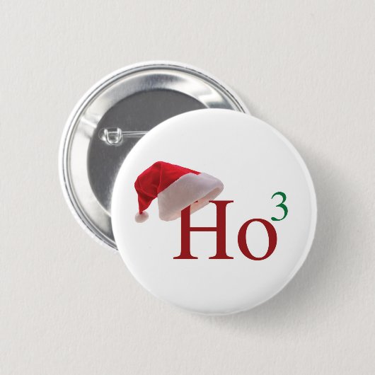 Ho Ho Ho frohe Weihnachten Button (Vorne & Hinten)