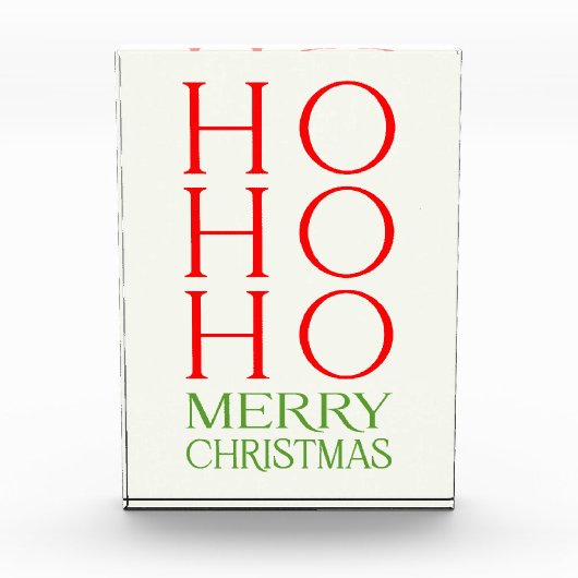 Ho Ho Ho Frohe Weihnachten Fotoblock (Vorderseite)