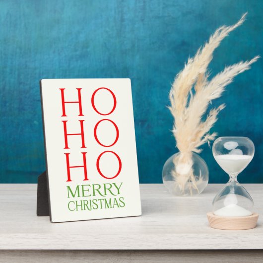 Ho Ho Ho Frohe Weihnachten Fotoplatte (Seite)