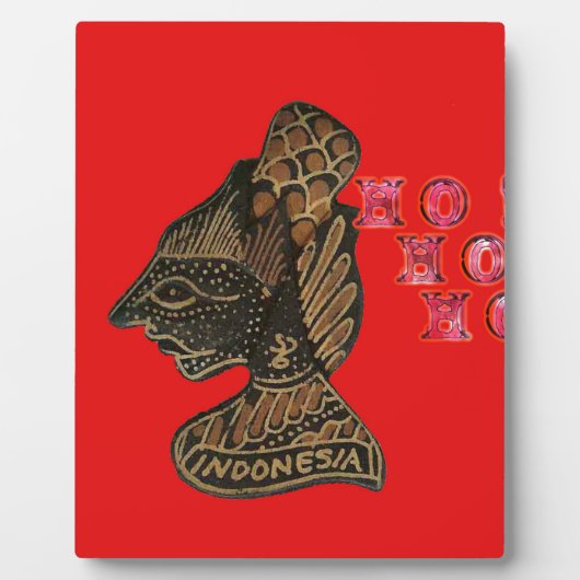 Ho Ho Ho! Frohe Weihnachten Indonesien niedlich Re Fotoplatte (Vorderseite)