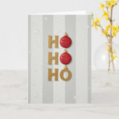 Ho Ho Ho Frohe Weihnachten Karte (Gelbe Blume)