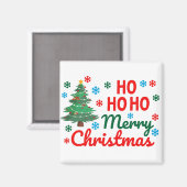 HO HO HO FROHE WEIHNACHTEN MAGNET (Vorderseite/Rückseite)