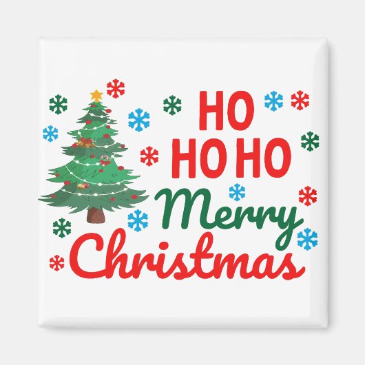 HO HO HO FROHE WEIHNACHTEN MAGNET (Vorne)