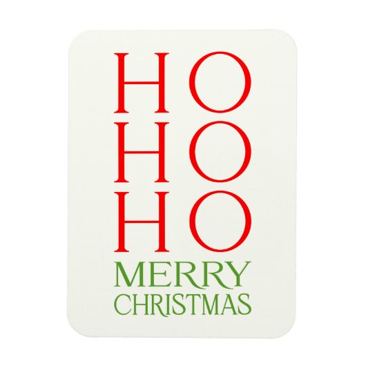 Ho Ho Ho Frohe Weihnachten Magnet (Vertikal)