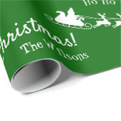 Ho Ho Ho Frohe Weihnachten mit dem Weihnachtsmann, Geschenkpapier (Rolleneckpunkt)