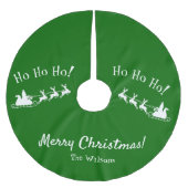 Ho Ho Ho Frohe Weihnachten mit dem Weihnachtsmann, Polyester Weihnachtsbaumdecke (Vorderseite)