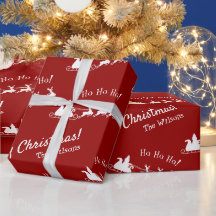 Ho Ho Ho Frohe Weihnachten mit Weihnachten, Rot