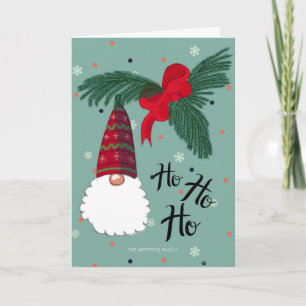 HO HO HO Frohe Weihnachten. Personalisierbar Feiertagskarte