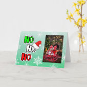 Ho HO HO Frohe Weihnachten Personalisierte Custom Karte (Gelbe Blume)