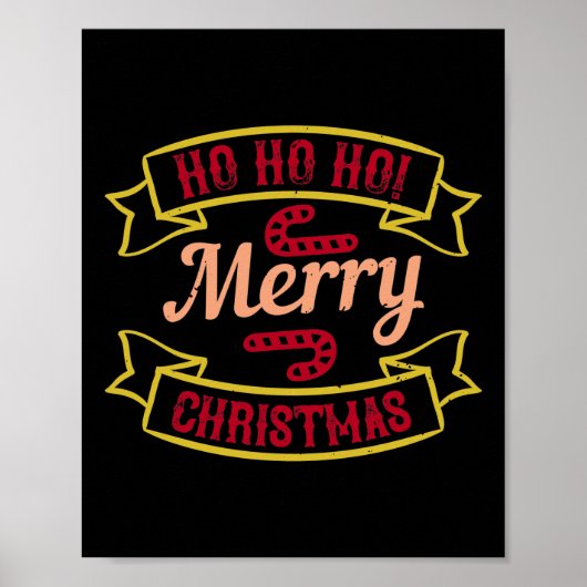 Ho Ho Ho! Frohe Weihnachten Poster (Vorne)