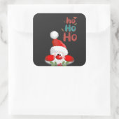 Ho, ho, ho! Frohe Weihnachten Quadratischer Aufkleber (Tasche)