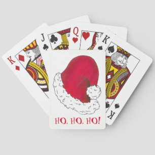 Ho Ho Ho Frohe Weihnachten Red Santa Claus Hat Xma Spielkarten