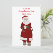 HO HO HO! Frohe Weihnachten vom Weihnachtsmann (Stehend Vorderseite)