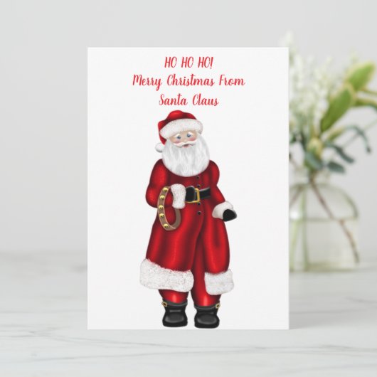 HO HO HO! Frohe Weihnachten vom Weihnachtsmann (Stehend Vorderseite)