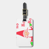 Ho Ho Ho Frohe Weihnachten von Santa.png Gepäckanhänger (Vorderseite vertikal)