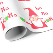 Ho Ho Ho Frohe Weihnachten von Santa.png Geschenkpapier (Rolleneckpunkt)