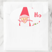 Ho Ho Ho Frohe Weihnachten von Santa.png Ovaler Aufkleber (Tasche)