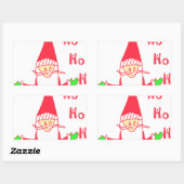 Ho Ho Ho Frohe Weihnachten von Santa.png Rechteckiger Aufkleber (Blatt)