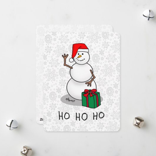 Ho Ho Ho Frohe Weihnachten Weihnachtsmann Niedlich (Vorderseite/Rückseite Beispiel)