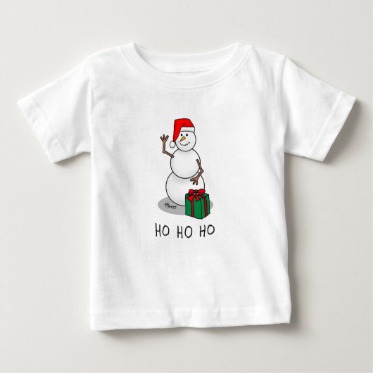 Ho Ho Ho Frohe Weihnachten Weihnachtsmann Niedlich Baby T-shirt (Vorderseite)