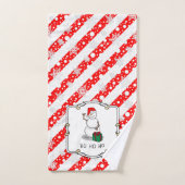 Ho Ho Ho Frohe Weihnachten Weihnachtsmann Niedlich Badhandtuch Set (Handtuch)