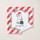 Ho Ho Ho Frohe Weihnachten Weihnachtsmann Niedlich Badhandtuch Set (Waschlappen)
