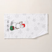 Ho Ho Ho Frohe Weihnachten Weihnachtsmann Niedlich Badhandtuch Set (Handtuch)