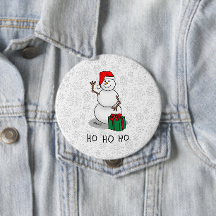 Ho Ho Ho Frohe Weihnachten Weihnachtsmann Niedlich Button